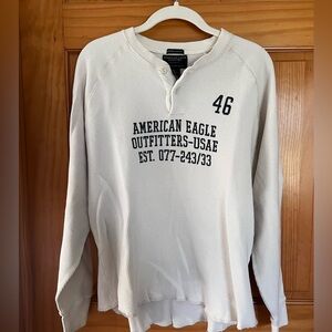 American Eagle Outfitters White Crewneck Sweater